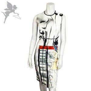 CLOVER CANYON Graphic Art Midi Scuba Dress